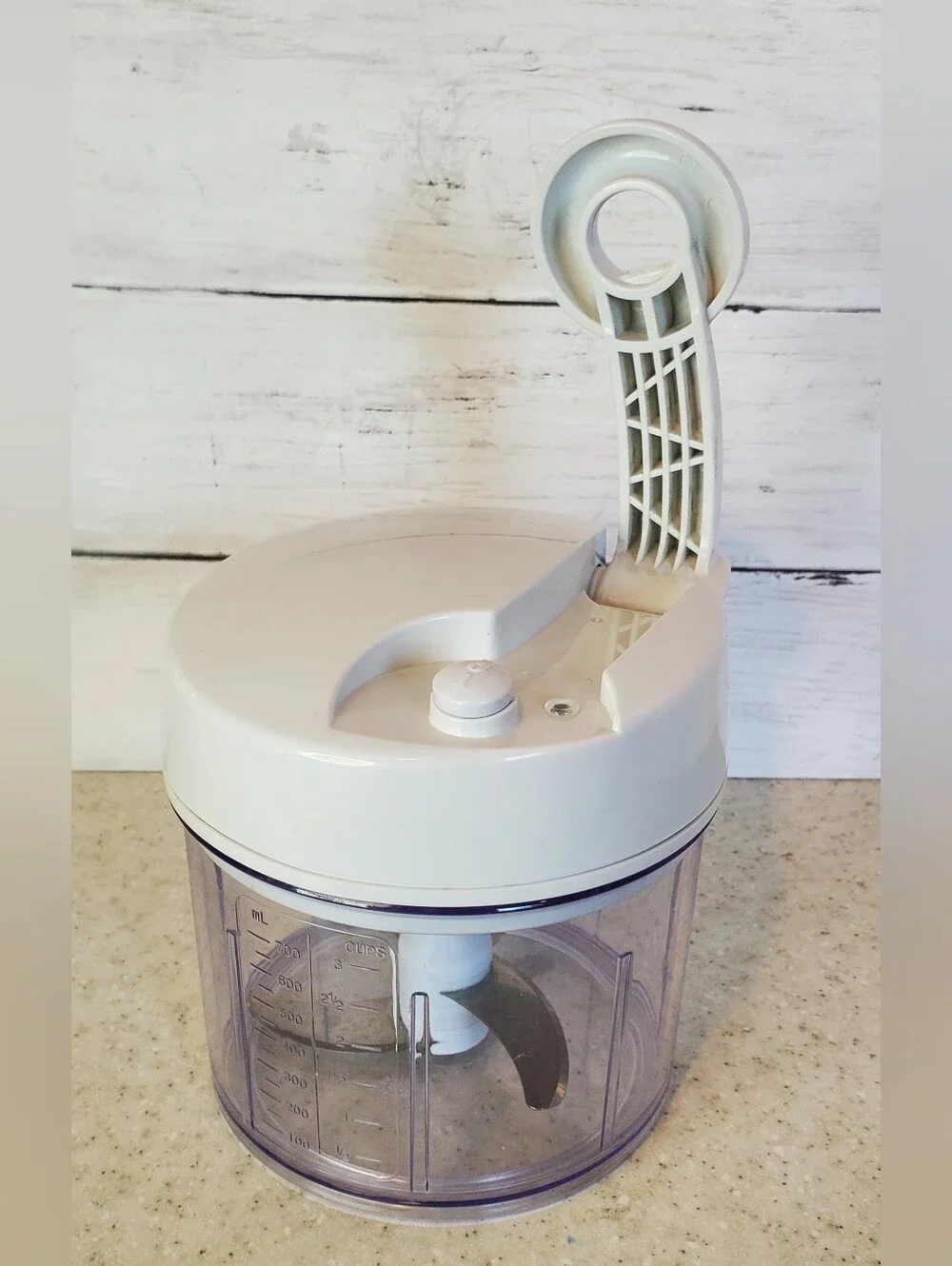 Pampered Chef Manual Food Processor Chopper 3 Cup Pull Handle Salsa Prep